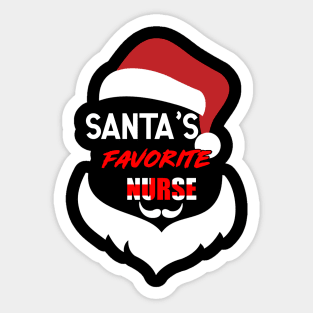 santa favorite nurse christmas gift Sticker